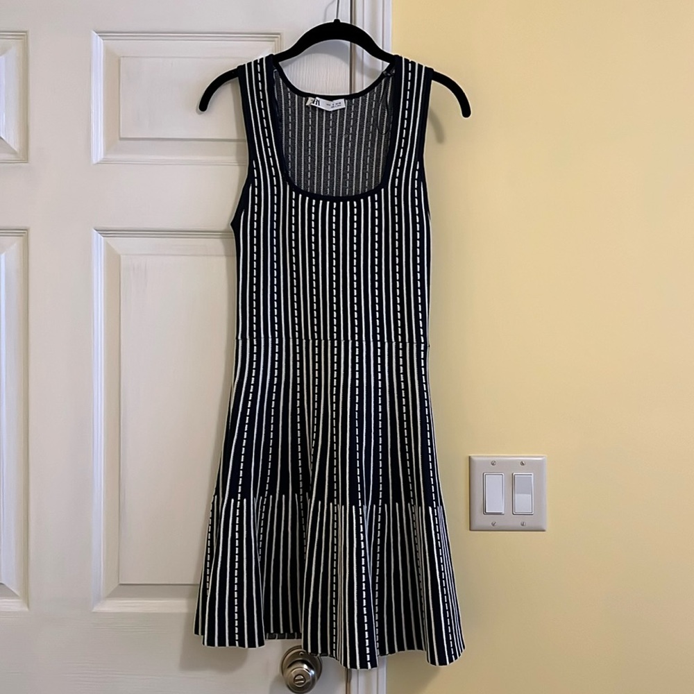 Zara ribbed sweater dress fit and flare small